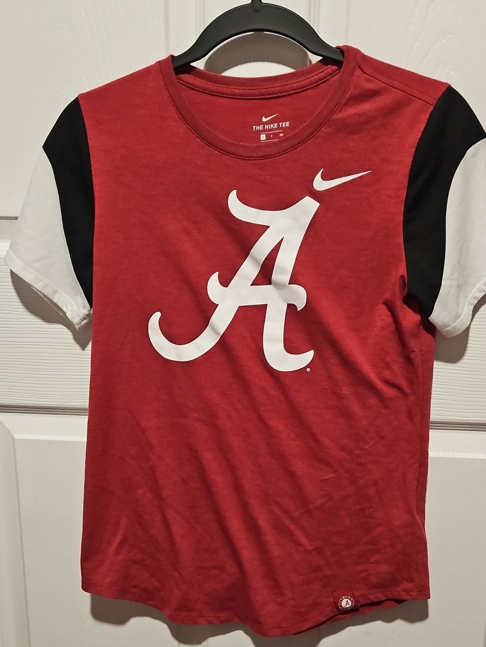 Nike Women's Alabama Crimson Tide Colorblock T-Shirt Script A Logo Red S